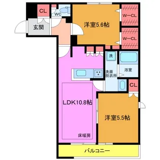 クレ ド ボヌール【3階】の間取り