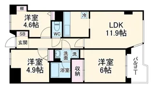 ファーストパレス与野本町【5階】の間取り