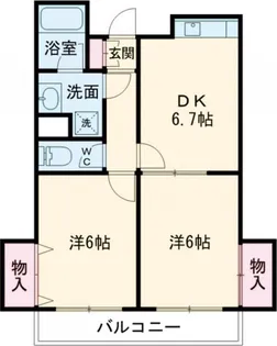 メゾンドジュワン【4階】の間取り