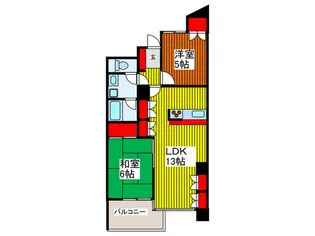 クレール川口【6階】の間取り