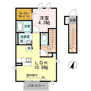 エレガンス中ノ島 B棟【2階】の間取り
