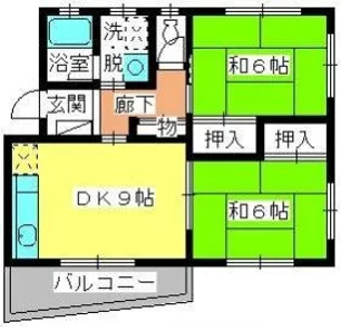 レジデンス沖【4階】の間取り