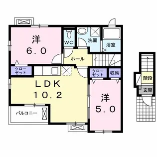 モリペトラI【2階】の間取り