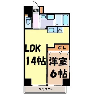 フローラル今池【6階】の間取り