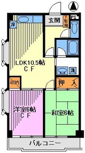 プラザドエル【1階】の間取り