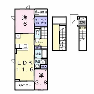クレストールIV B【3階】の間取り