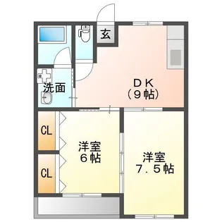 ボヌール壱番館【1階】の間取り