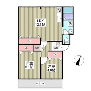 小暮コーポラス【4階】の間取り