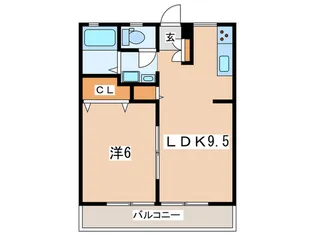 フリ-デンハウス【2階】の間取り