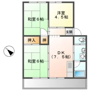 コーポラス東雲【3階】の間取り