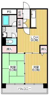 グロリア与力【3階】の間取り