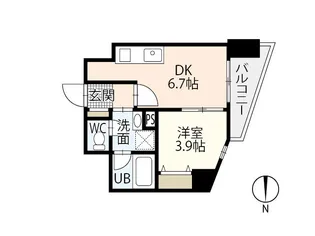 GRAND Bellefare 京橋【6階】の間取り