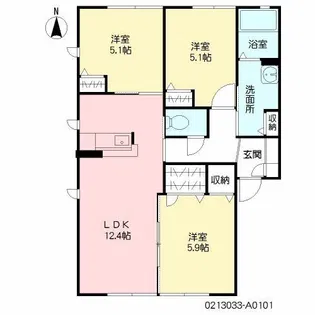 ネオファミール新鳥栖【1階】の間取り