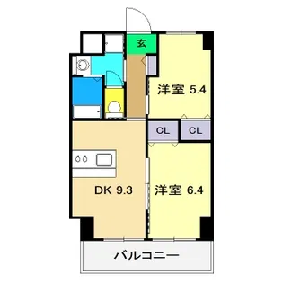 みつばちレジデンス【4階】の間取り