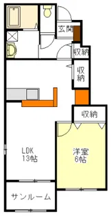 ウォーリック スクエア【1階】の間取り