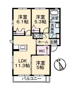 グランヴェール C棟【2階】の間取り