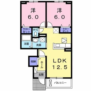 クラール安宅【1階】の間取り