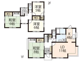 広島県広島市西区鈴が峰町【一戸建】の間取り