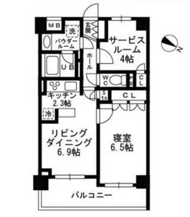 シャンピアグランデ深沢【1階】の間取り