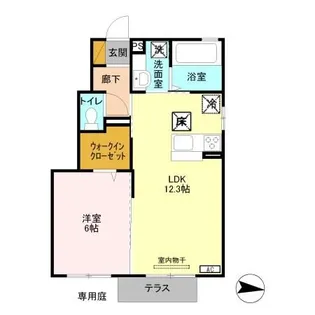 ヴィクトワール II A【1階】の間取り