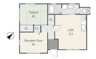 クラーロディアス【1階】の間取り