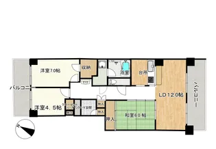 グランステイツ 六甲【3階】の間取り