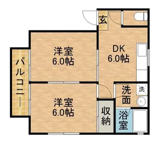 コーポ汀【2階】の間取り