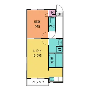 ハピネストリノII【1階】の間取り