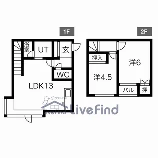 ハイブリッジ2 C・Dの間取り