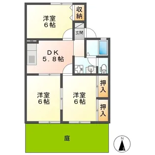 ME MAISON 青雲町【1階】の間取り