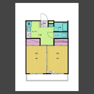 舛沢ハイツ【2階】の間取り