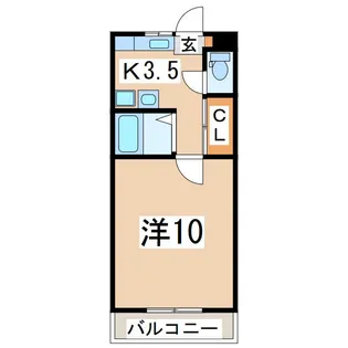 福島県郡山市田村町金屋字宝蔵【アパート】の間取り