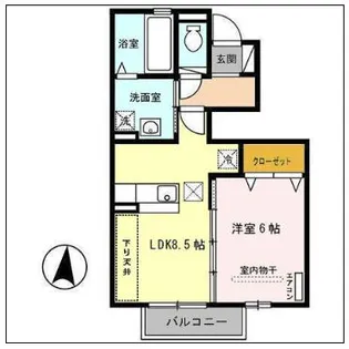 ヴィラパティオA【1階】の間取り