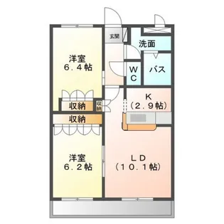 若葉町 和【1階】の間取り