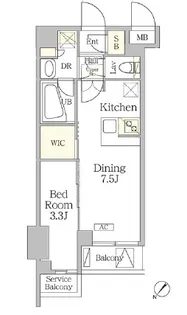アジールコート池尻大橋【2階】の間取り
