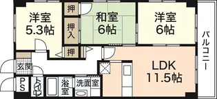 グランカーサ古江【5階】の間取り