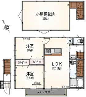神奈川県川崎市多摩区中野島4【アパート】の間取り