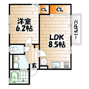 カーサ森【1階】の間取り