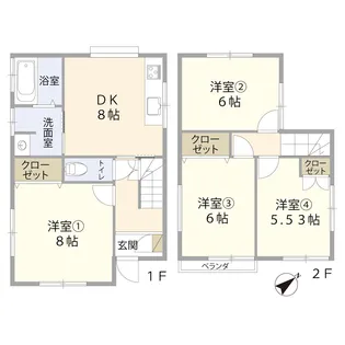 埼玉県鴻巣市登戸【一戸建】の間取り