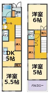 兵庫県西宮市笠屋町【一戸建】の間取り
