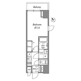 1Kの間取り画像