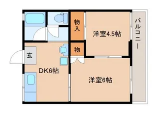 れいろうハイツI【1階】の間取り