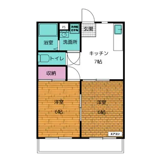東京都板橋区赤塚2【マンション】の間取り