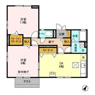 ブルースカイ【1階】の間取り