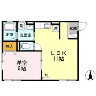 サバーブス相原【1階】の間取り