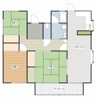 静岡県袋井市方丈3【一戸建】の間取り