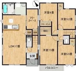 群馬県太田市下浜田町【一戸建】の間取り