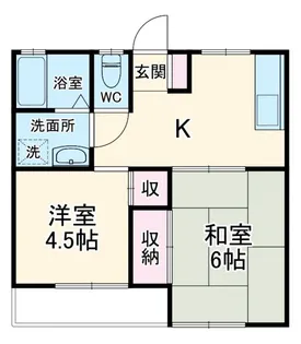コーポジュネスA【2階】の間取り