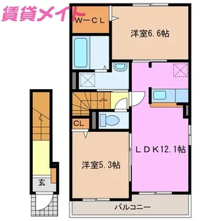 ハピネス・ユウ【2階】の間取り