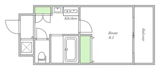 プレサンスセンターコア大阪【2階】の間取り